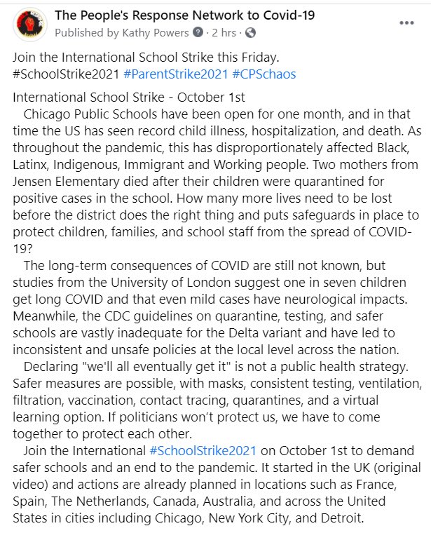 ThePeoplesResp3's tweet image. #Parentstrike2021 #CPSSickOut