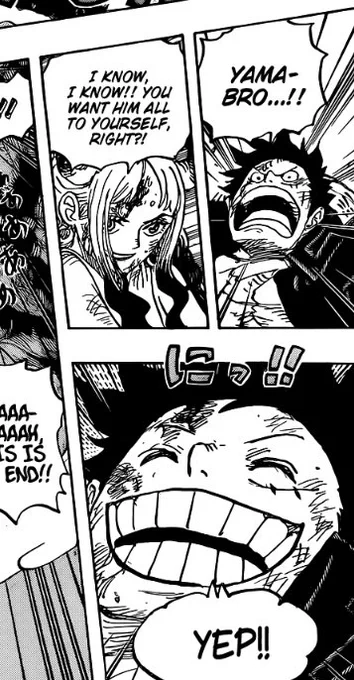 Yamato acting like Luffy's older sibling is a dynamic I really enjoy 