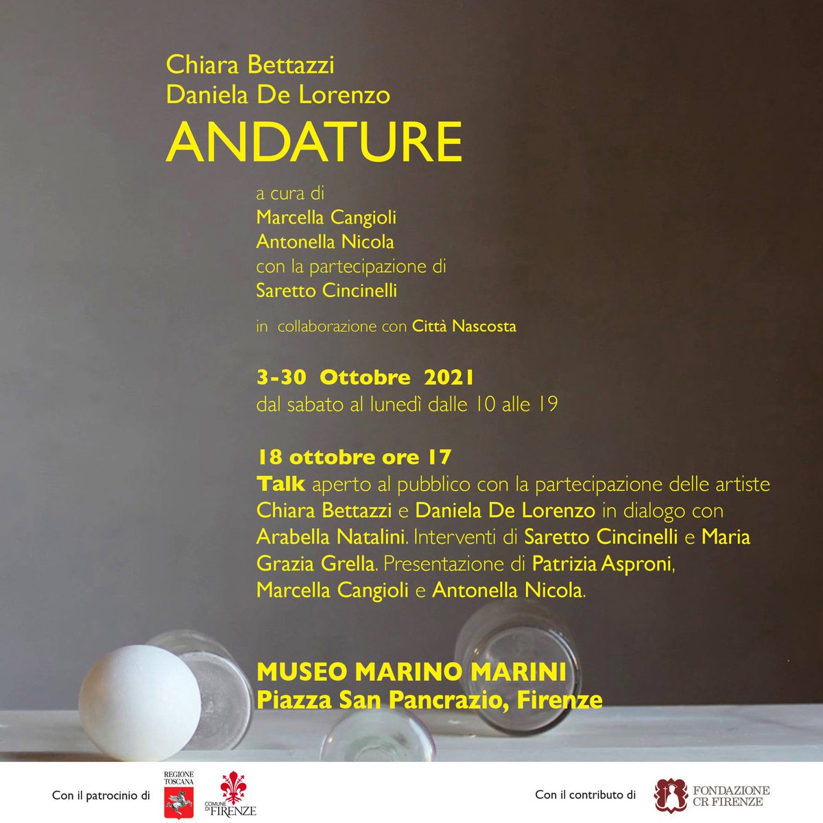 “Essere a sostegno di un’iniziativa curata da due donne e che valorizza la ricerca di due artiste attive quali sono Chiara Bettazzi e Daniela De Lorenzo credo sia una scelta particolarmente significativa." <a href="/PAsproni/">patrizia asproni</a> bit.ly/3Aac5Id