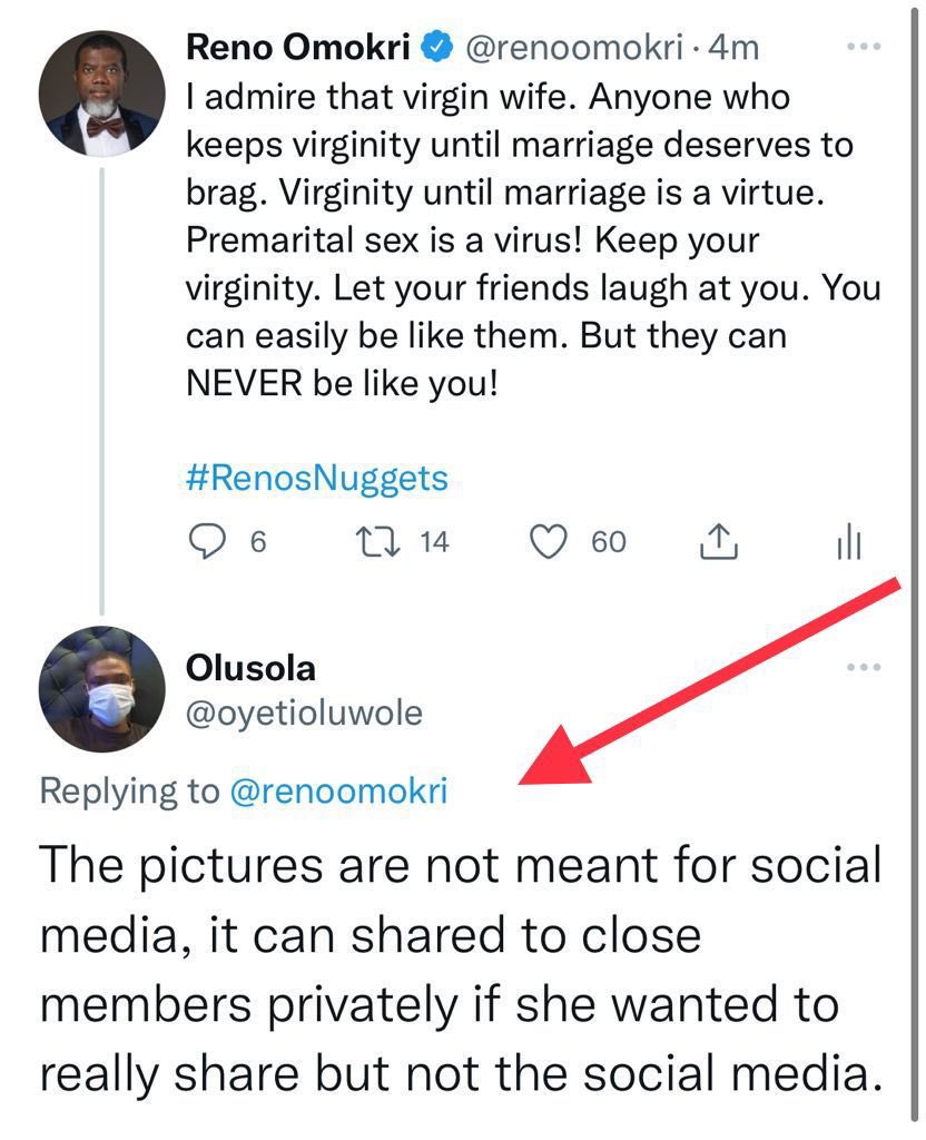 renoomokri's tweet image. Dear @oyetioluwole,

When surgically enhanced OAPs by day and small girls with a big god by night publicly expose their naked overused and overworked body parts why dont you complain? In our African culture and Scripture, proof or virginity was publicised Deu 22:15

#RenosNuggets