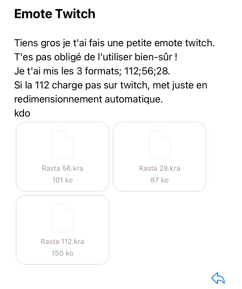DuoFrancais's tweet photo. Quel bosse ce @robichkin !! 

Nouvel Emote Twitch ! ‼️

A noter aussi la barre des 70 Followers pour @robichkin . 
Merci 💪🙏

#TwitchStreamers #emote #artist #stream #leduofrançais #twitch #RocketLeague https://t.co/vuCgvGE53M