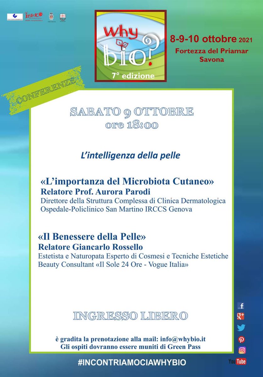 CCIAARIVLIG's tweet photo. Sabato 9 ottobre un fitto programma a Why bio
#whybio #saluteebenessere #9ottobre
Savona
@ParcoBeigua @ArchitettiSV
@RegLiguria @TurismoLiguria
#sigea #ecobonus https://t.co/2MzjufigcY