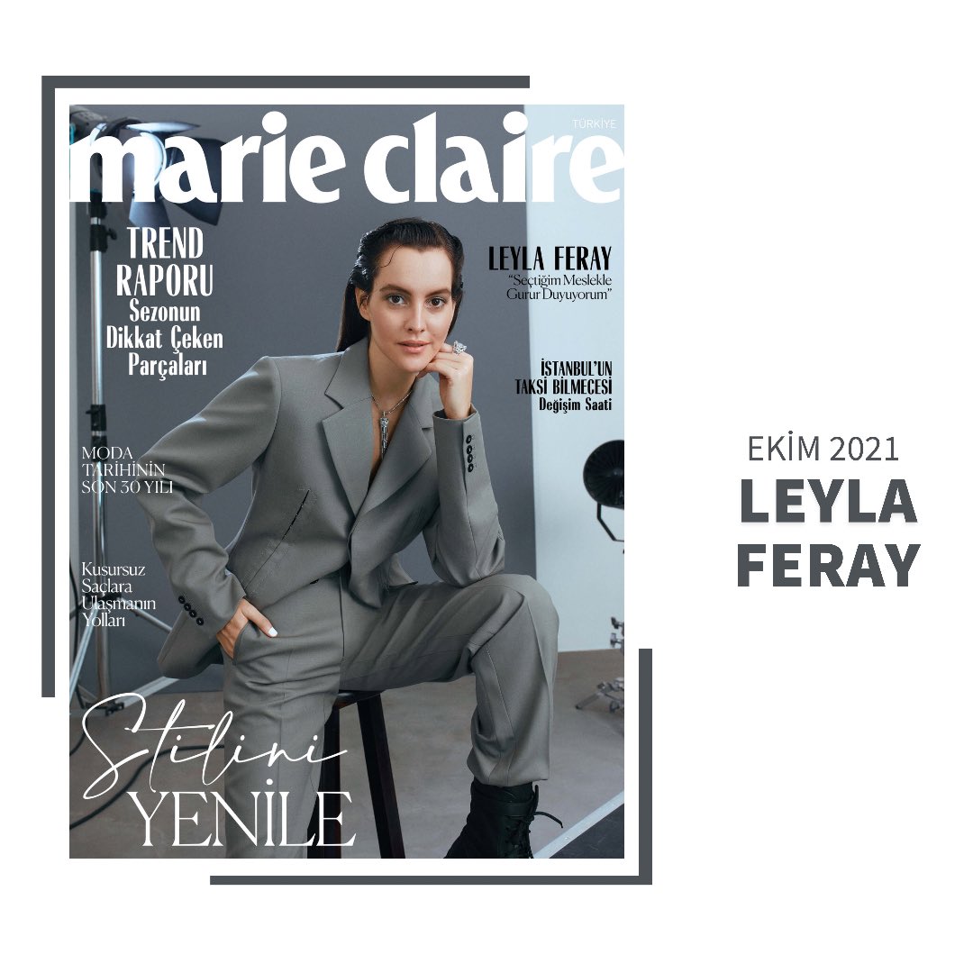 sokmentalent's tweet photo. Leyla Feray, Marie Claire Türkiye Ekim sayısı kapağında.. Herkese keyifli okumalar! 🌟
@leylaferay @MarieClaireTR 

#LeylaFeray
#MarieClaire
#GayeSökmenAjans https://t.co/HroUJso5IA