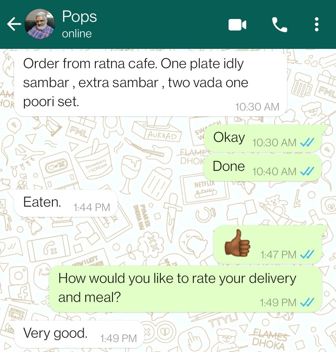 thejedijun's tweet photo. I am my dad's @swiggy_in app 😴 https://t.co/o4UXiOM88b
