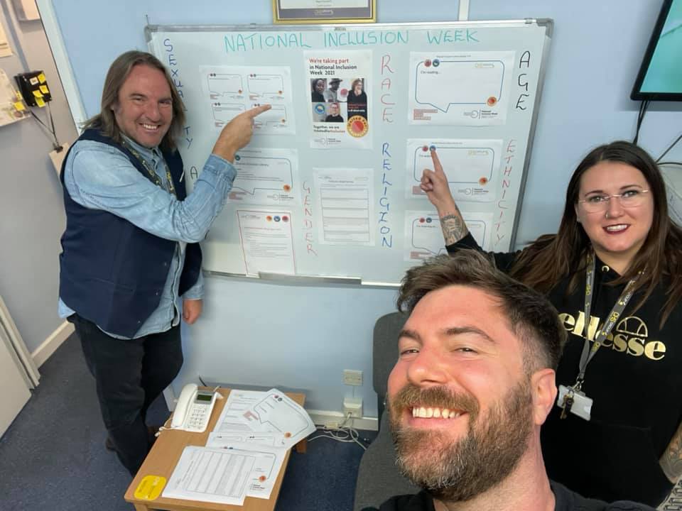 chsgroup's tweet photo. As always staff and residents at our #RussellStreet service have fully embraced #NationalInclusionWeek2021 - love this! #Cambridge #disabilities #Autism #supporthousing #Equality #Diversity #inclusion @IncEmp https://t.co/yrm1dReE5Y