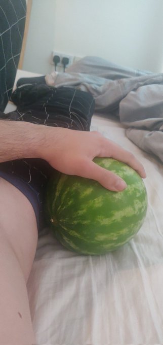 So I bought a watermelon to fuck....
But a cutie might come over later today so I won't be fucking it