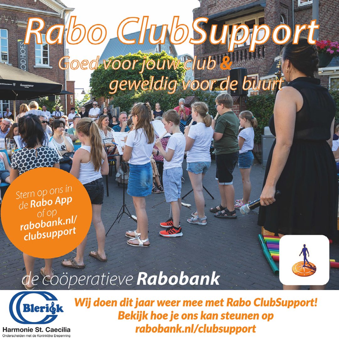 Wij doen dit jaar weer mee met Rabo ClubSupport! 
Bekijk hoe je ons kan steunen op rabobank.nl/clubsupport