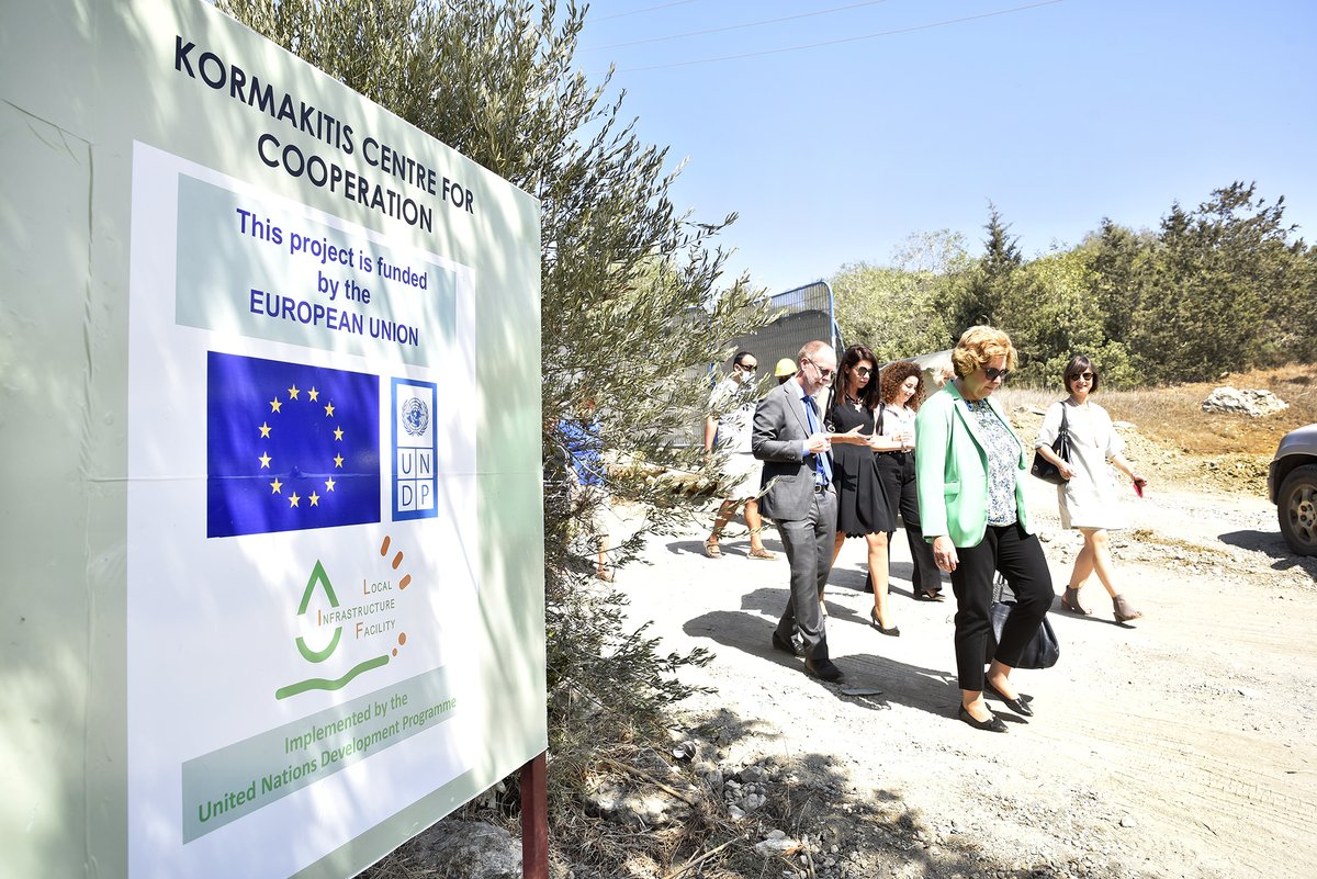 AB_Bilgi's tweet photo. A groundbreaking ceremony was held in #Kormakitis / #Kormacit for the new Centre for Cooperation that will be financed under the #EU Aid Programme! The Centre will operate as a bridge for cooperation and collaboration amongst all communities in #Cyprus. https://t.co/GIbzGd0dID
