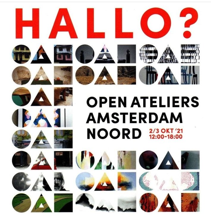 Dit weekeinde (2/3 okt) 12:00-18:00: Open Ateliers Amsterdam Noord.
De grootste kunstmanifestatie van Amsterdam: 115 kunstenaar, 50 locaties, 9 hotspots.
Mis het niet!  openateliersnoord.nl

Zegt (tweet, post, like, share) het voort, en komt allen! 

#openateliersnoord