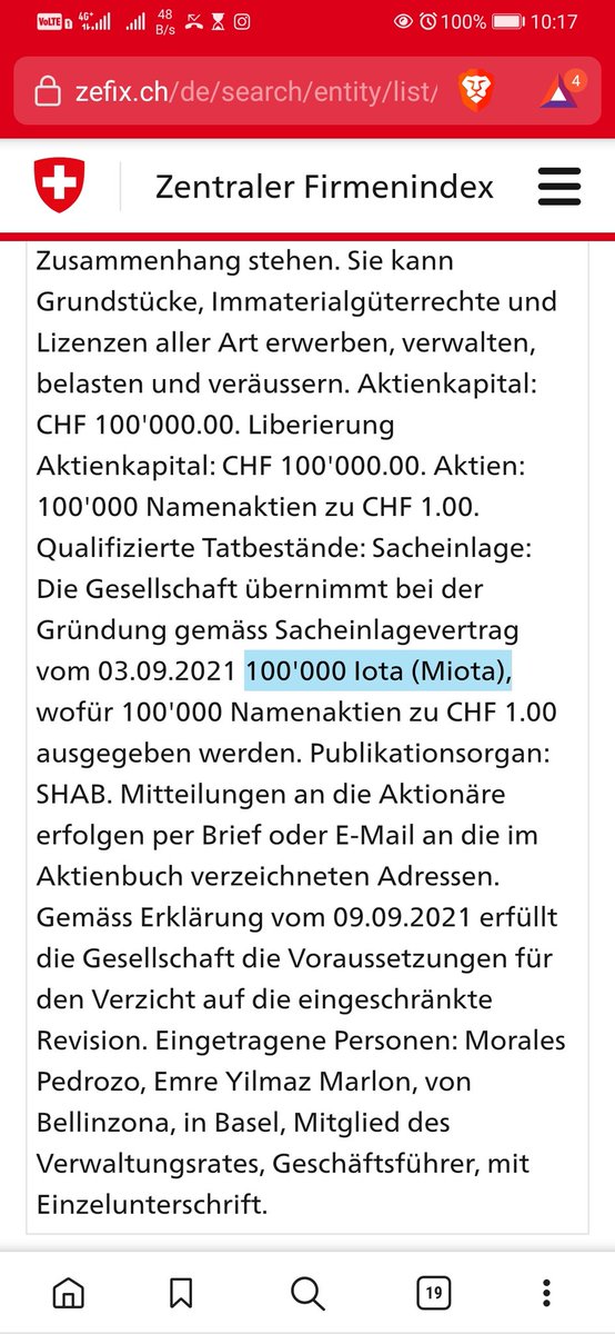 It's done!

☀️IOTAplus AG☀️ is created 🎉

Official link to see the complete entry: zefix.ch/de/search/enti…

More Infos about the project:
iota-plus.com

Get the Whitepaper in Discord:
discord.gg/RQ8f98k9bY

Soon:
More info. 

#IOTAplus #iota pic.x.com/kVhJfhTs0I