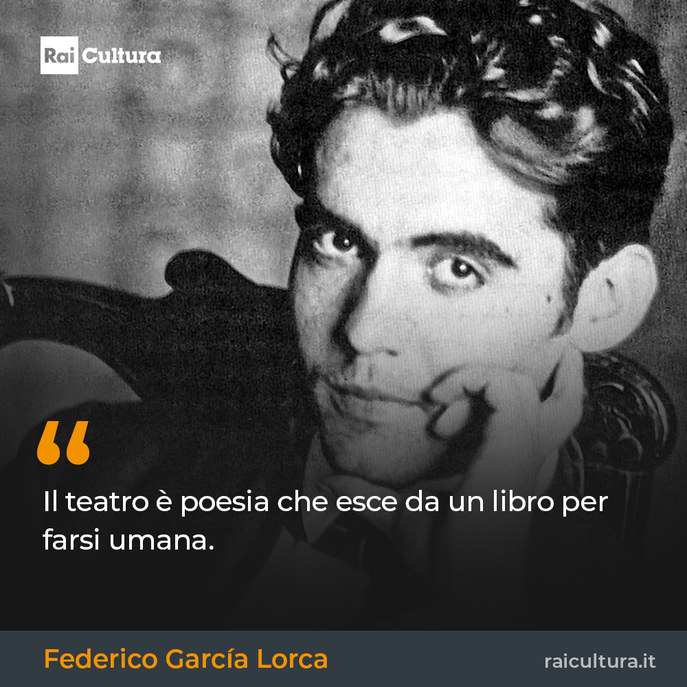 RaiCultura's tweet photo. ✒"Il teatro è poesia che esce da un libro per farsi umana".
FEDERICO GARCIA LORCA

#CondividiLaCultura 📚 
#Teatro https://t.co/TAbKzEGlfy