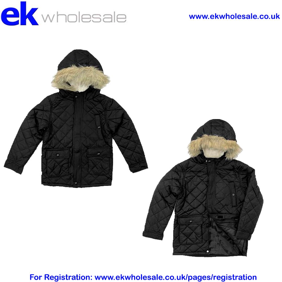 Boys Padded Quilted Parka Jacket with with faux fur hood.
Register now and place your order:
ekwholesale.co.uk/pages/registra…

ekwholesale.co.uk
#ekwholesale #boys #jacket #fur #quilted #dropship #trade #b2b #uk