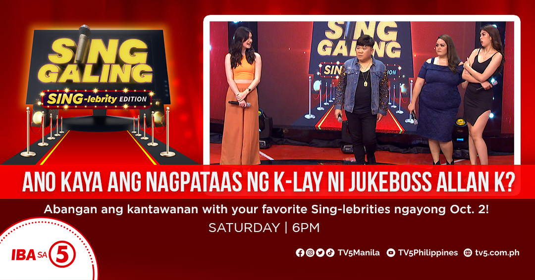 TV5manila's tweet photo. Uh-oh! Mukhang wala sa mood si Jukeboss K! Anyare? 😬

Abangan ‘yan ngayong Saturday sa @SingGalingTayo #SingLebrity Edition, 6PM sa #TV5TodoMaxWeekend! #IBAsa5 https://t.co/0RjI4rhws5
