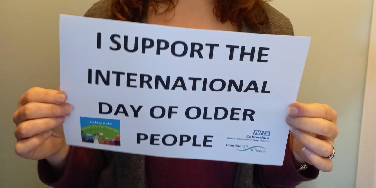 We are supporting the International Day for Older Persons.
Our team are dedicated to improving quality of life for older people. 
We are members of the Calderdale frailty network and support many individuals to live happier and healthier lives.
#AgeFriendlyCdale #IDOP2021