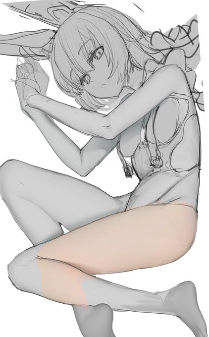 覚書:デザイン見た時に是非描きたいと思って勢いで描いた作品。今回ベクターレイヤーを使ったグラデーションを作る方法で筆致のない白タイツを肌描いた上から描こうと思ったのですが完全に筆致無くすとのっぺりした感じになるので泣く泣く上からさらに筆で加筆という手法を取ってます→ 