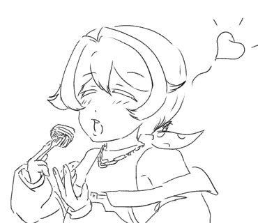 あと一枚描くとして何食べさすか 