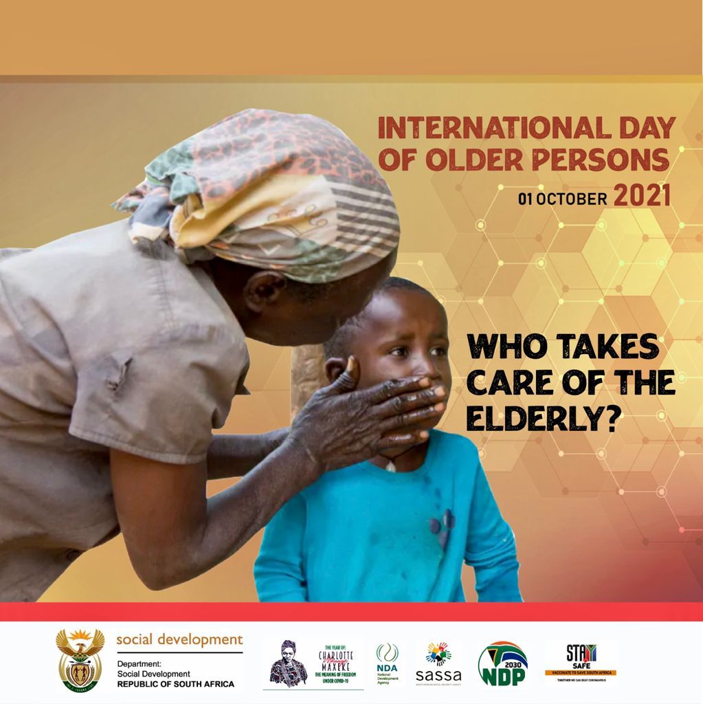 The_DSD's tweet photo. On this day, we celebrate #OlderPeoplesDay. Follow the conversation as we unpack detailed departmental plans and activities for South Africans living in underprivileged communities.  #DSDMonth #60PlusMatters #Kugugothandayo https://t.co/P7QgiyNyir