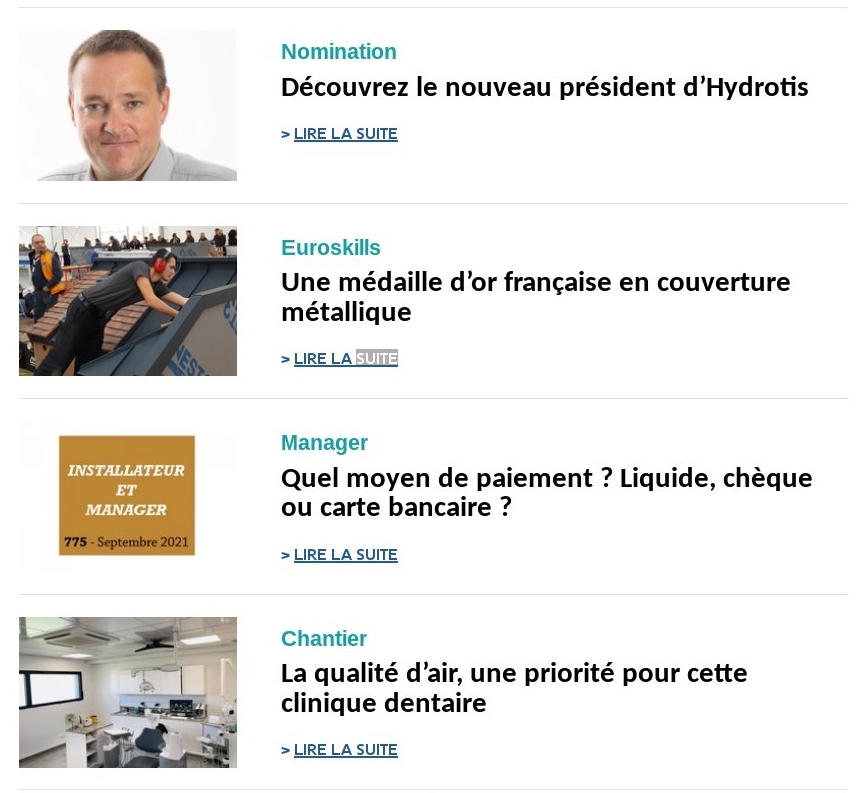 🗞️Newsletter  👉bit.ly/3D3iIxK 
-#Negoce : avec le rachat d’Andrety, FIC s'étend dans le 1/4 sud-est
-Nouveau club de fidélité #installateurs pour <a href="/grohe/">GROHE</a>
-Le <a href="/MondialBatiment/">Mondial du Batiment</a> enflamme déjà la porte de Versailles
- Euroskills : médaille d’or 🇫🇷 en couverture métallique