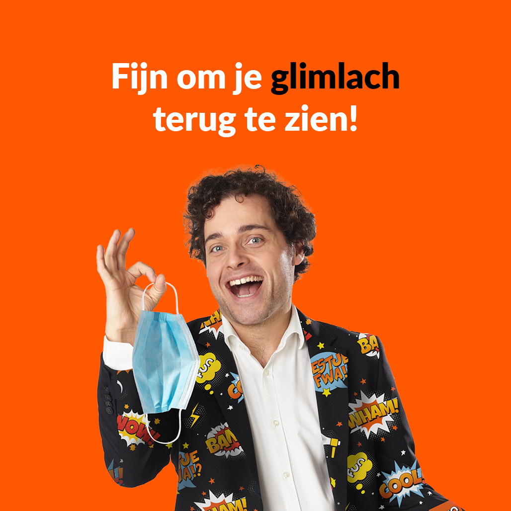Vandaag is het #WorldSmileDay. 😁 Wij zien vanaf vandaag graag je stralende glimlach terug! Want de mondmaskers mogen eindelijk af in de winkel. Geen verplichting, aan jou de keuze. 🧡