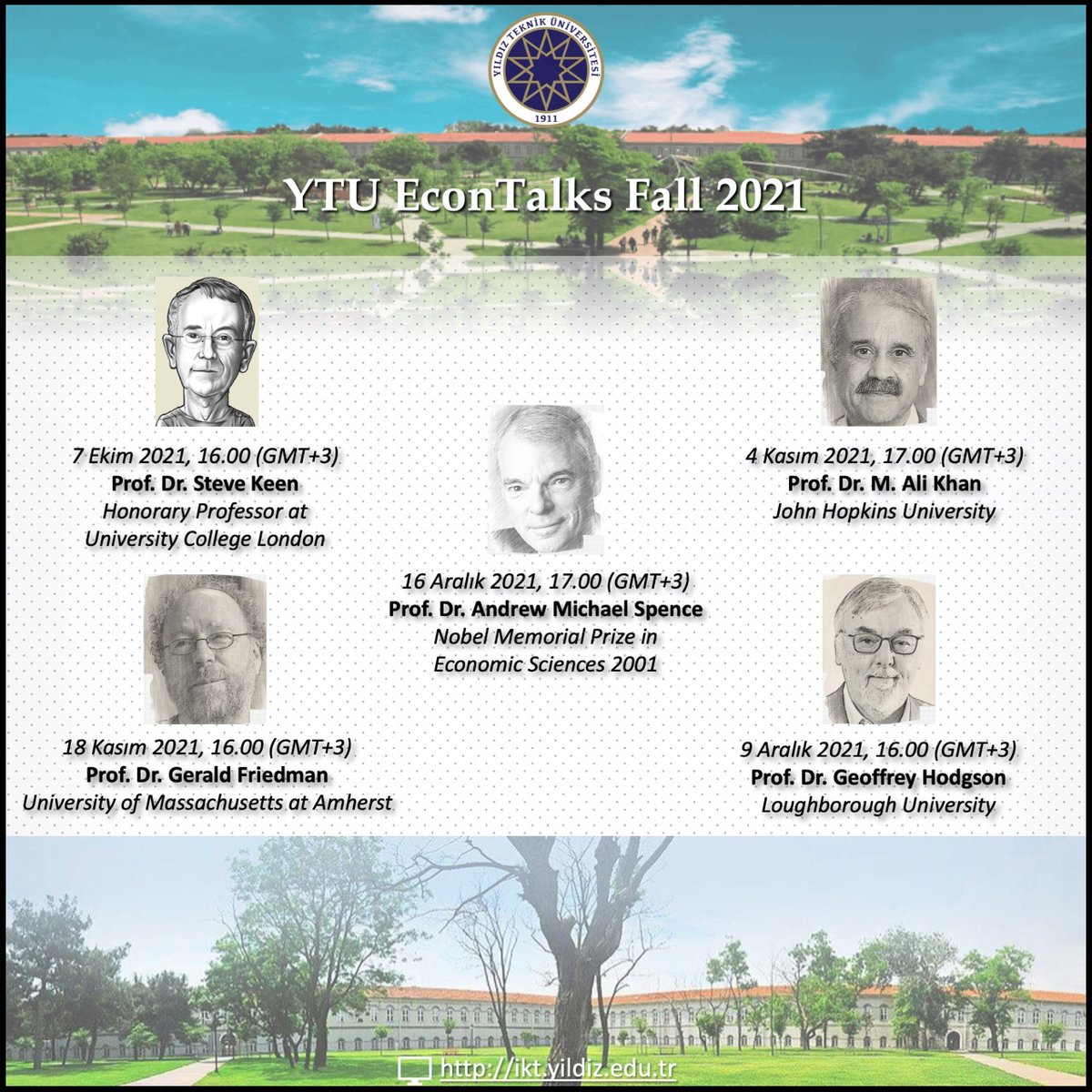 In the fall semester, the stars of economics are guests of our department. Do not miss out. 😀

Güz döneminde iktisatın yıldızları bölümümüze konuk oluyor. Sakın kaçırmayın. 😀
<a href="/proftameryilmaz/">Tamer Yılmaz</a> <a href="/iibf_ytu/">YTÜ İİBF</a>