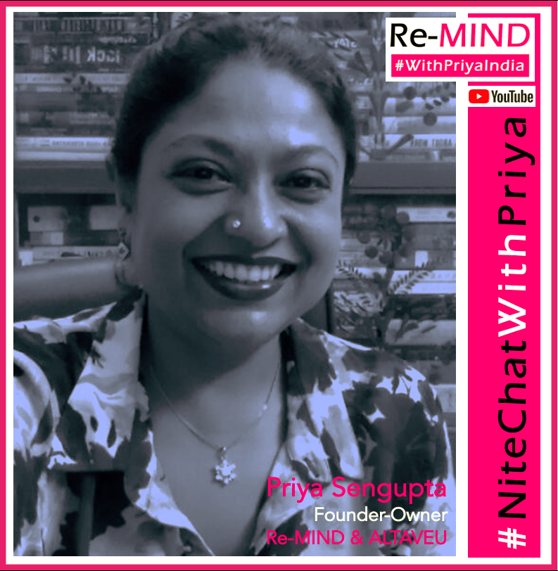PriyaSenguptaIN's tweet photo. #IDoWhatILoveToDo: Aid #WellBeing
To #sleep better, join #NightChatWithPriya every night 10min before bedtime.
#Premier Tonight 10PM IST on https://t.co/0pMjf2ItIY
Leading:
#ReMIND : #Training #Coaching #Counselling
#Altaveu : #Communication #PersonalBranding
#WithPriyaIndia https://t.co/XrSSftUM4g