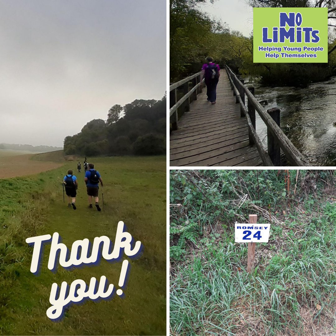 nolimitshelp's tweet photo. We'd like to say a HUGE 'Thank You' and 'Well done' to one of our Trustees, Ana, for raising Β£560 by walking 25.5 miles along the Test Way to help raise money for No Limits!
#fundraising #support #goodluckana #WalkTheTestWay
#marathon #walk #walking https://t.co/lgpKgFyph0