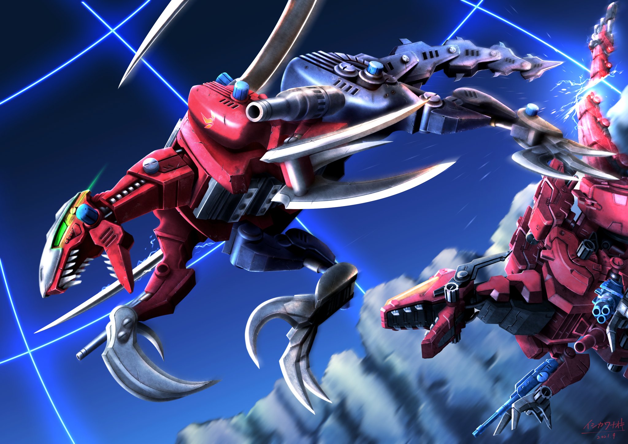 Obscura Zero あばよ 紅い閃光 ゾイド新世紀スラッシュゼロ 第16話より ゾイド Zoids レブラプター ポルタ ガンスナイパーナオミ仕様 Hmm イラスト Illustration T Co R2pc36ti6n Twitter