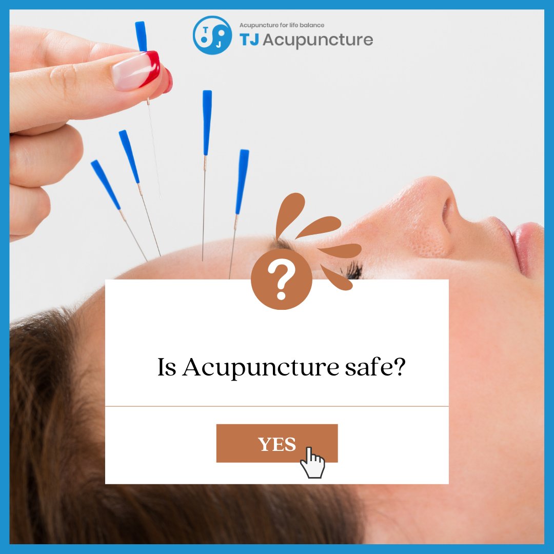 TJAcupuncture's tweet photo. Yes, it is safe. The needles used are single-use, sterile, and disposable. The risk of adverse reaction to Acupuncture is less than 1 in 10,000. Responses to treatment can sometimes include tiredness or mild dizziness, and very occasionally minor bruising may occur.
#acupuncture https://t.co/J327NATClJ