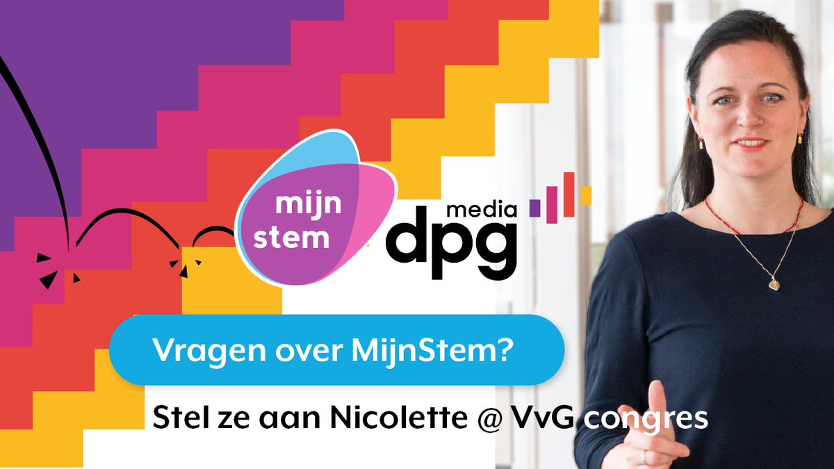 Vandaag op het VvG congres en heb je vragen over MijnStem? <a href="/nicolette_ouw/">nicolette ouwerling</a> staat bij de <a href="/NeckervanNaem/">Necker</a> stand en kan je alles vertellen over het bereik, het proces rondom de stellingen en de samenwerking met DPG Media mijnstem.nl #GR2022 #Velsen21 #MijnStem #stemhulp