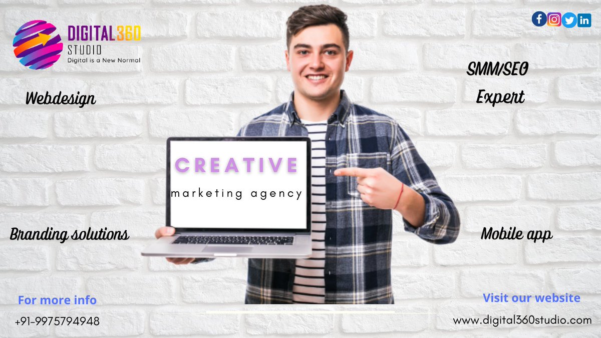 Digital360S's tweet photo. Digital marketing solutions make every business easy more reliable, more efficient and we do have an expert for it, let's have a discussion.

Get connect at- +91-9975794948
nikhil@digital360studio.com

#creativemarketingagency #marketing
#digital360studio #digitalmarketing #brand https://t.co/hfDbibXhxn