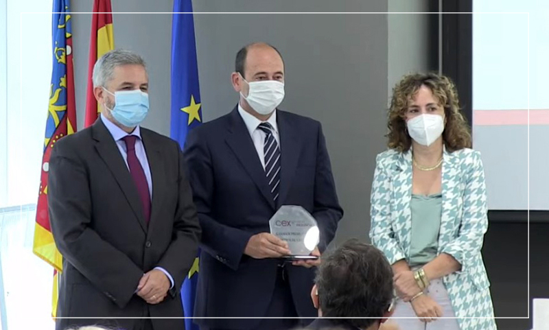 CerTest Biotec, ganador del Premio Nacional CEX -Centros de Excelencia 2021-, que reconoce el desarrollo de la cultura de la calidad, la innovación y la excelencia en la gestión empresarial, en especial por su campaña #certestestacontigo frente al COVID-19.