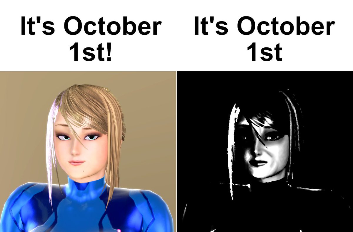 Akairink616's tweet photo. There's only 2 kind of people.
I don't even have to tell you which one am i... 

PD: How the **** is already October?!

#SamusAran #Metroid #MEMES #Memetroid #SFM https://t.co/g4wgEQubdK