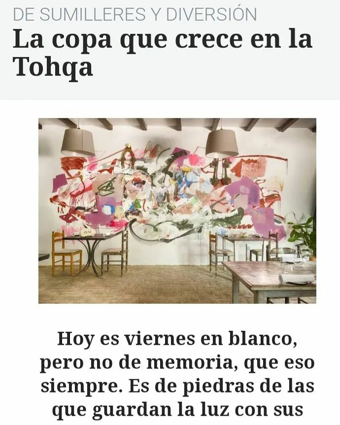 Es viernes de vinos. En @tohqa_ y con un menú de lujo ift.tt/3ojYJqp instagr.am/p/CUerQNzN_AA/