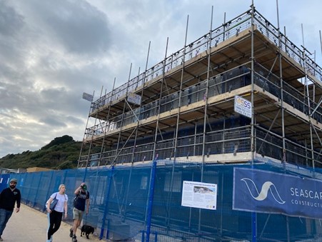 SolarScaffold's tweet photo. We are very pleased to be working with @BCPCouncil  on the creation of the Environmental Innovation Hub at Durley Chine Beach Bournemouth. https://t.co/EryhVQp2yX