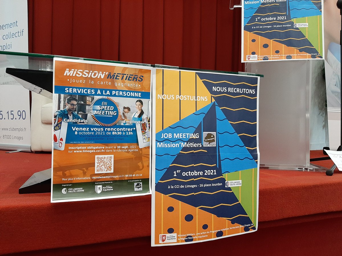 CCILimoges's tweet photo. 🔴EN DIRECT : les rencontres Job Meeting. Un événement co-animé @BceView @CCILimoges pour #MissionMétiers.
Avec #Alisé, #Gédia , @LimMetropole #AFPIUIMM , @FFGeiq Papier Carton Emballage , @CGI_FR Réseau Alliage , #BTP87 , #AFTRAL, #RRTHV #ITE
@NvelleAquitaine https://t.co/DUKsfLEmWt
