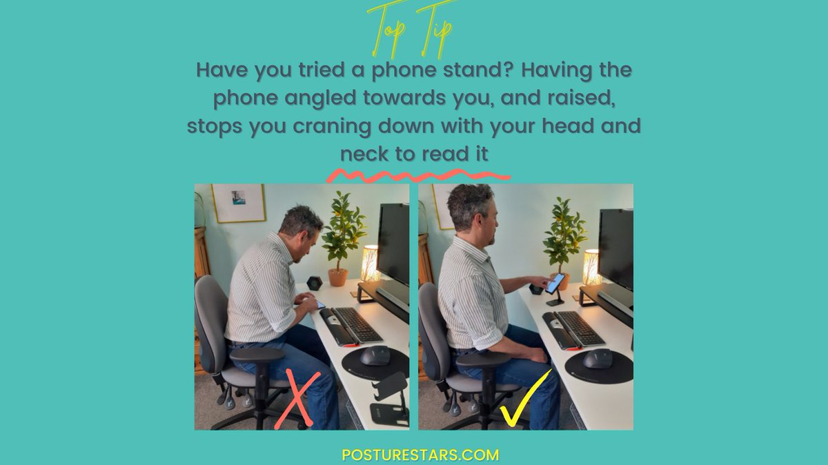 Using your mobile phone flat on the desk is just not good for your posture! 😖

Lets put an end to text-neck and raise that phone up using a phone stand! The one pictured here is the Base12 by Nexstand.

#textneck #techneck #mobiles #phonestand #nexstand #posture #neckpain