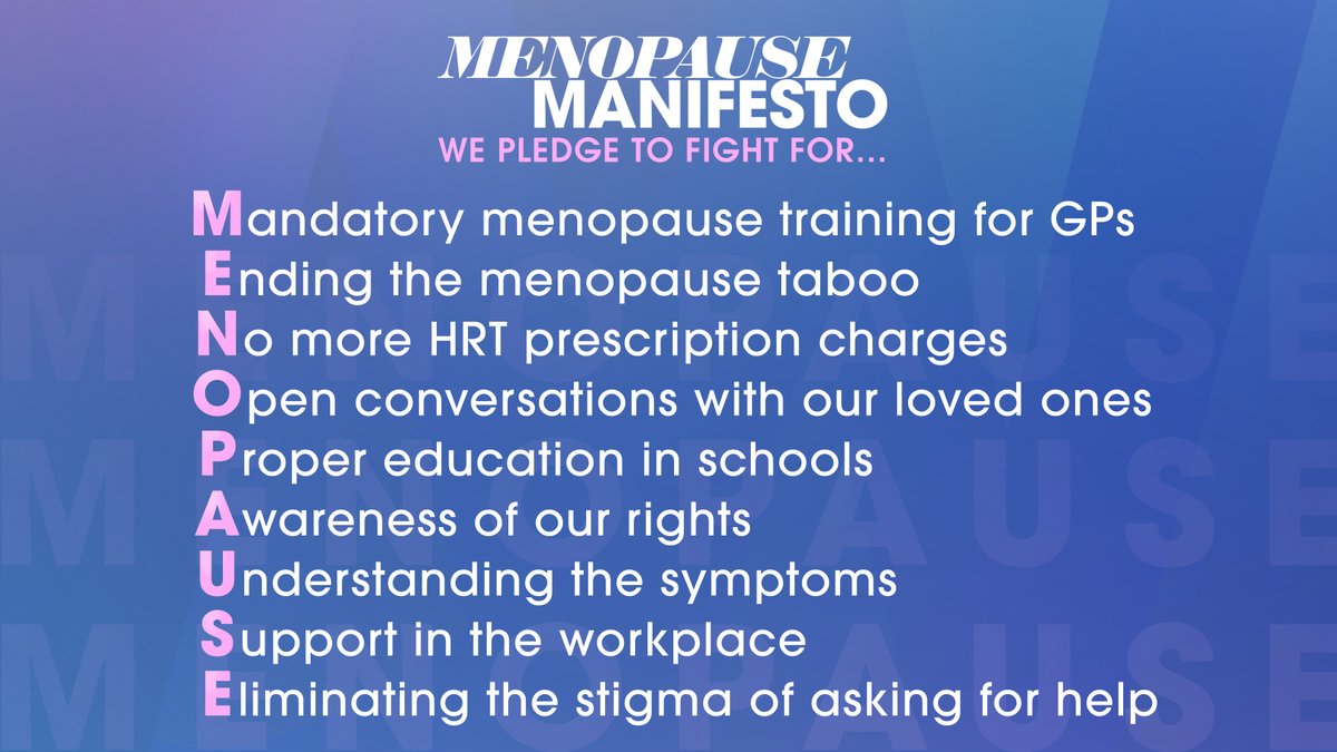 Here is our #MenopauseManifesto...

We'd love to hear your stories of why you think talking about the menopause is so important.

Share them with us below 👇