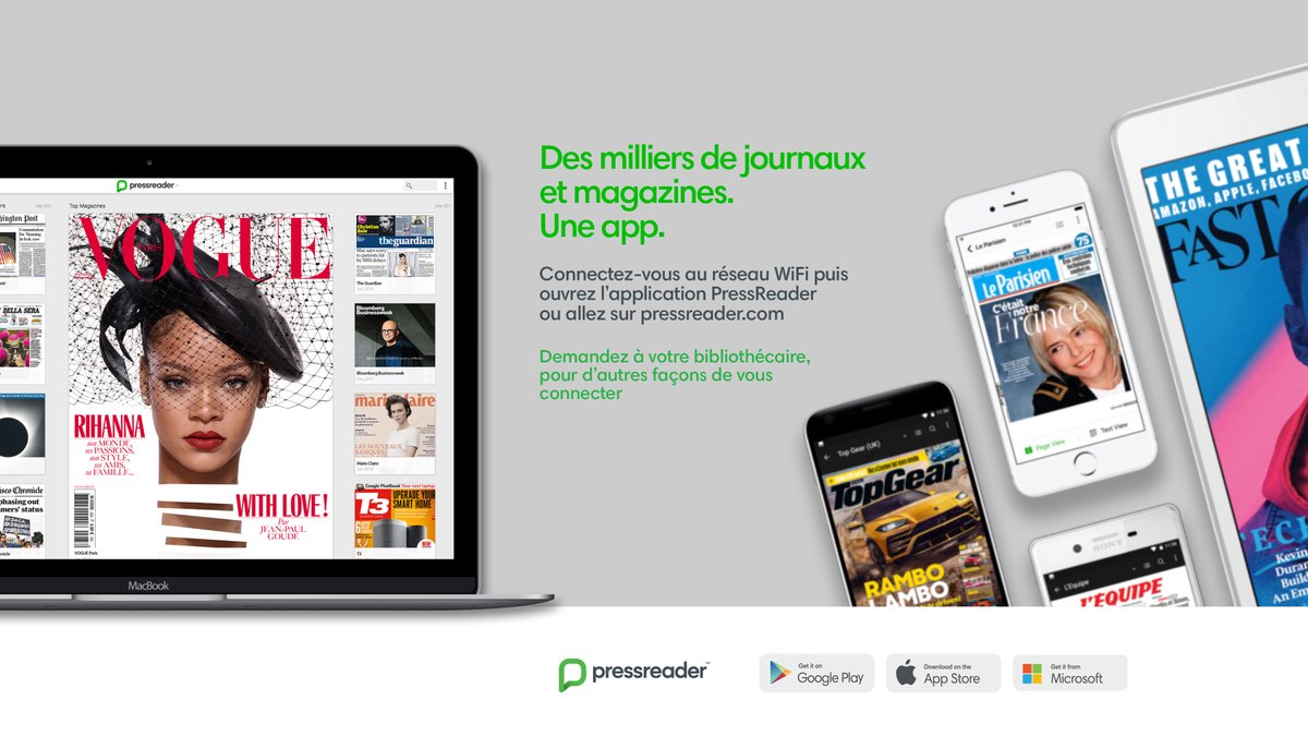 UM6SS_Library's tweet image. PressReader, un véritable kiosque en ligne pressreader.com/catalog de plus de 7000 journaux et magazines premium, est disponible à la @UM6SS_Library.
Bonne lecture!