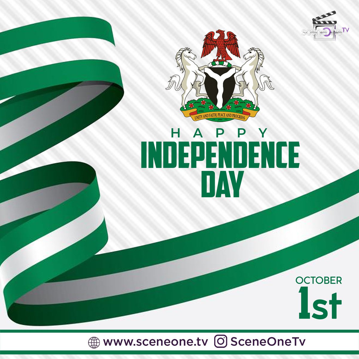 faan_tv's tweet photo. It is time to make that decision to love and respect our nation. Let peace and harmony follow you everywhere you go.
Happy Independence Day and Happy new month.
#sceneontv #independenceday #nigeriaat61 #9ja61π³π¬ https://t.co/ttiwbNMzTv