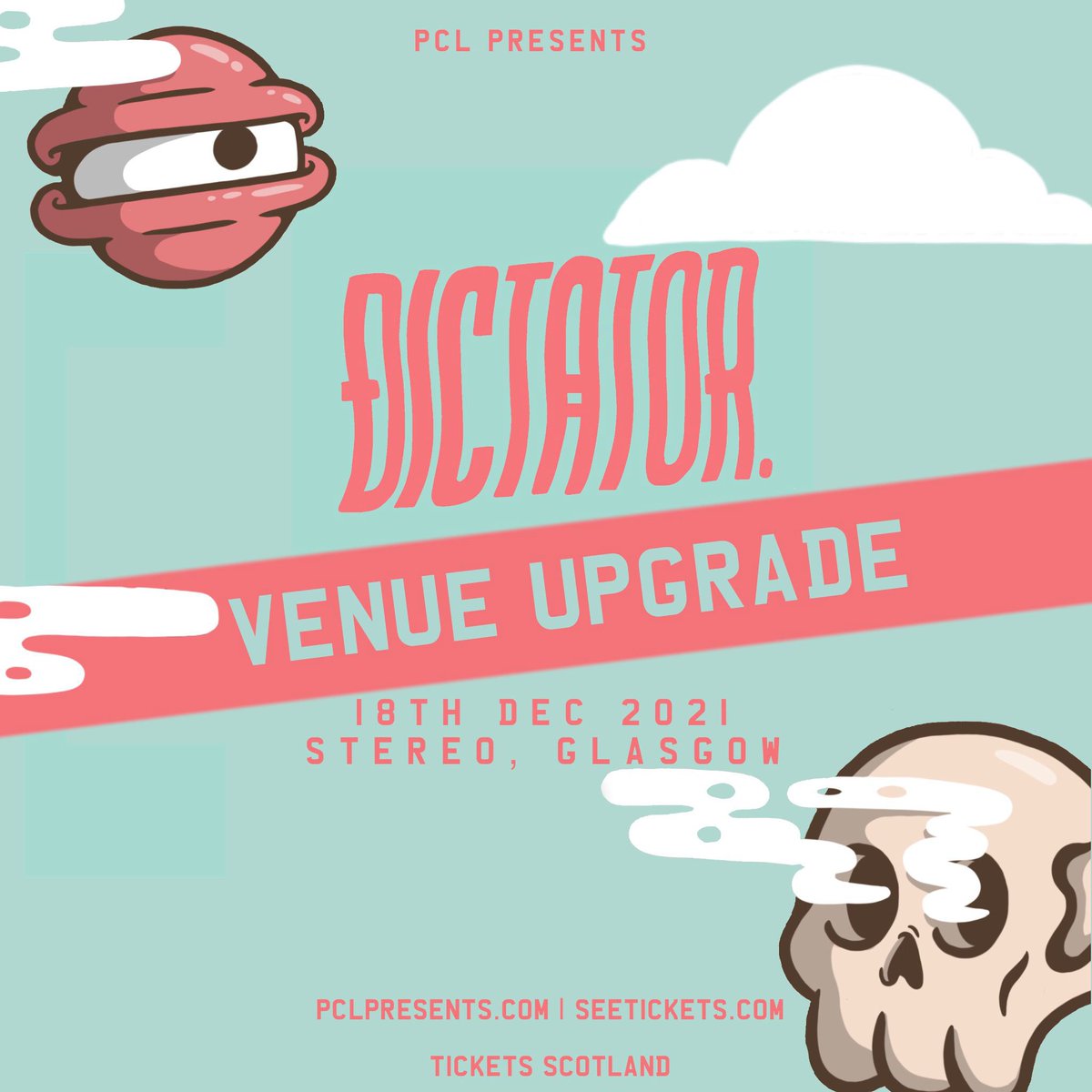 🚨 ANNOUNCEMENT 🚨 

GLASGOW VENUE UPGRADE 

We owe it to you lot to put on our biggest and best show possible. So Let’s do this again 🙌

See you in STEREO 💃🏻💃🏻 more tickets available now! Get them ASAP so you don’t miss out like last time 

seetickets.com/event/dictator…