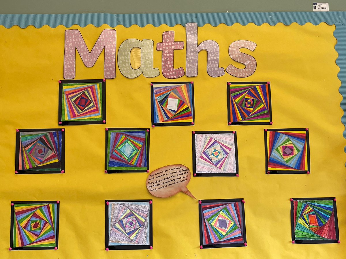 Primary 4-7  are looking at maths differently this week. Loads of good discussion about how these could be developed into looking at angles and triangles. They are also lovely to look at. STEAM in action #MathsWeekScotland