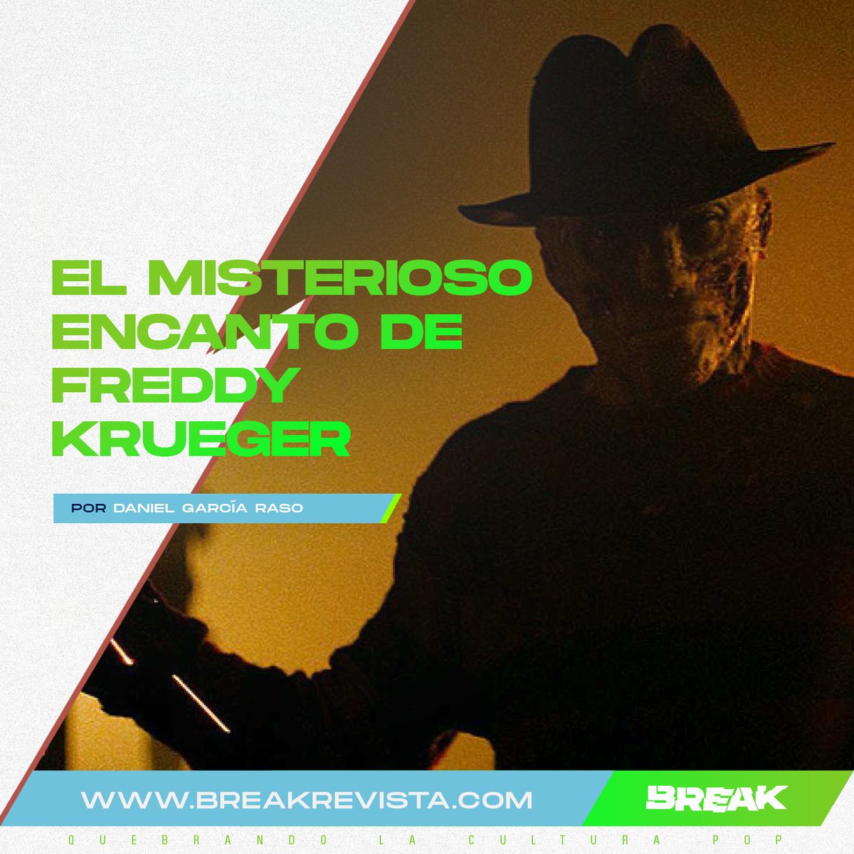 breakrevista's tweet image. ¡Es octubre y toca ponerse spooky!🎃

Para celebrarlo, @Danielgarso nos habla en #BreakTheWeb de uno de los monstruos más terroríficamente queridos del cine: Freedy Krueger. 

breakrevista.com/freddy-krueger…
