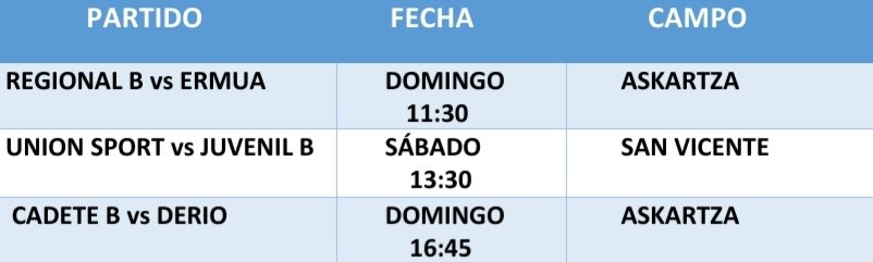 AskartzaFT's tweet photo. 📣 AMISTOSOS| 

El Regional B, Juvenil B y Cadete B jugarán este fin de semana

@ermua_cd 
@UnionSport1923 
@cd_derio 

#GoReds 🔴 #Askartza #FUT ⚽ https://t.co/UPXNLhieL7