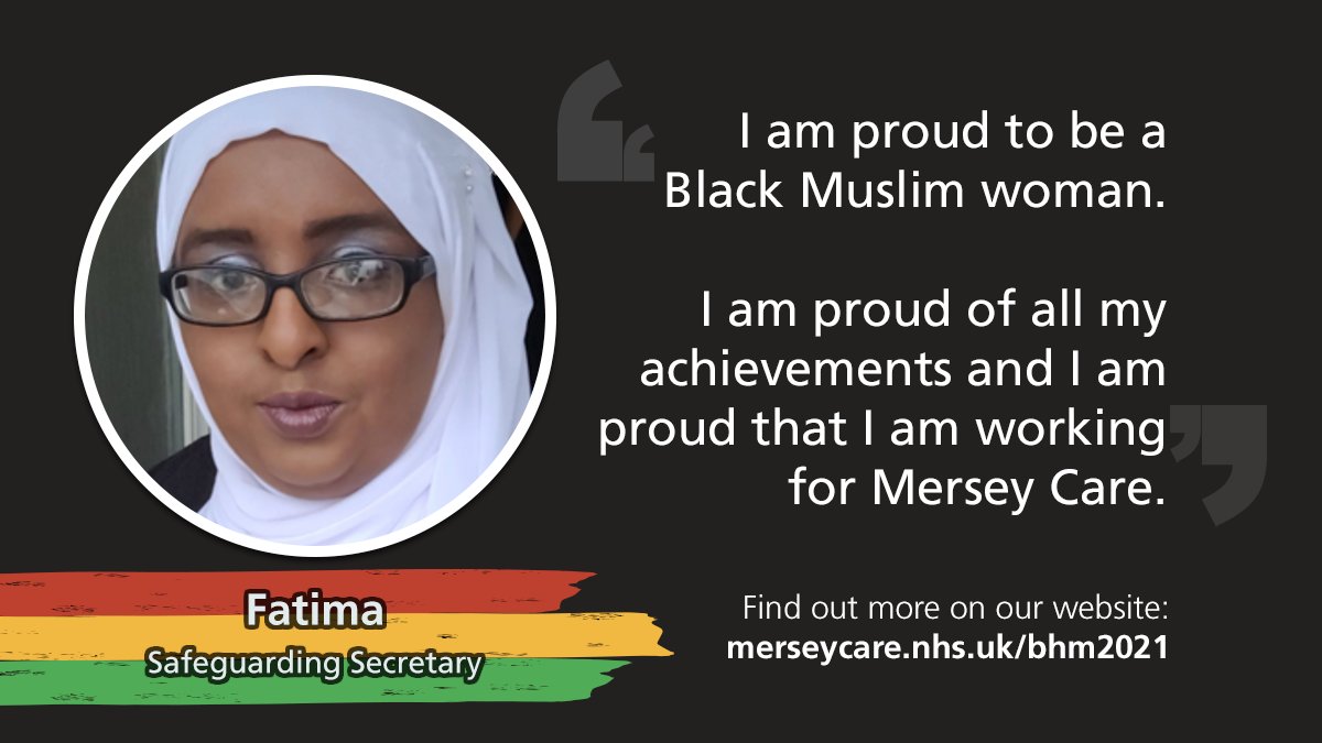 Today marks the start of #BlackHistoryMonth.

This year, members of the trust's BAME staff network have made a film which can be found on our website: merseycare.nhs.uk/bhm2021

#BHM #BHM2021 #BHM21 #BlackHistory #NHS