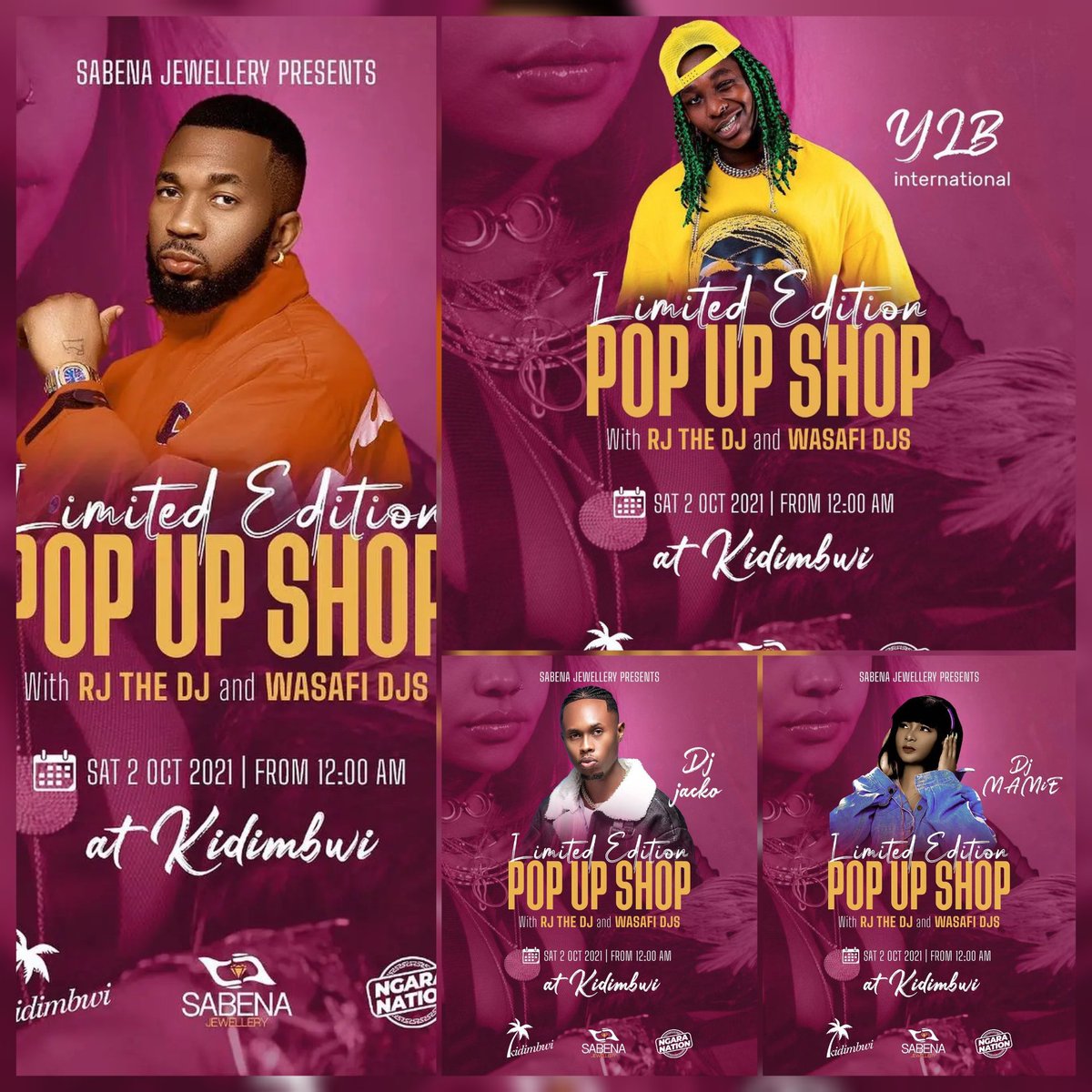 kidimbwiBeach's tweet photo. Limited Edition
Pop up Shop
At @kidimbwiBeach
#Wasafidjs🇹🇿
Guest dj: #Romyjons × #Ylbinternational × #djjacko × #djmamie https://t.co/o1287yFVpC
