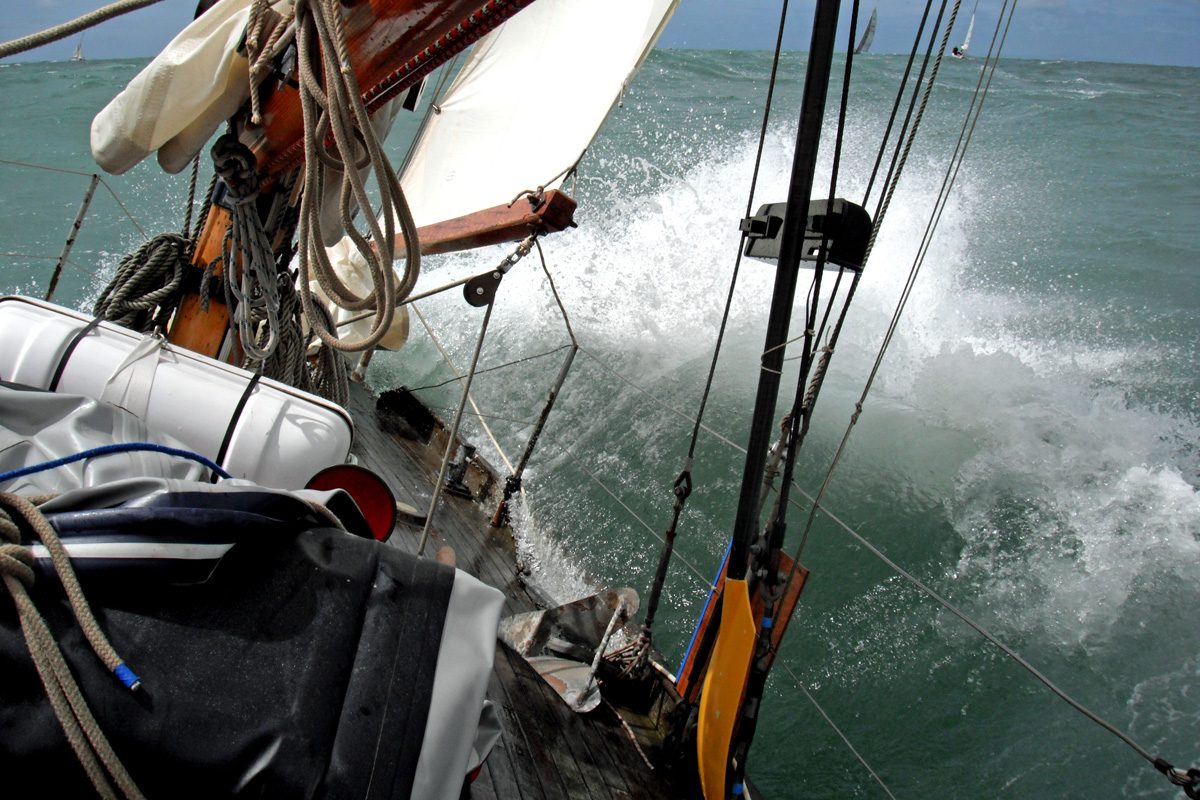 LifeAfloat's tweet photo. I'm busy in my shed making jewellery &amp; whilst pleasurably immersed in this process, I'm recalling happy memories of past adventures, such as here, sailing a 90 year old boat as a runner/crew in the Three Peaks Yacht Race. We were never winners but we enjoyed the challenge.😊 https://t.co/egUJBiTs3O