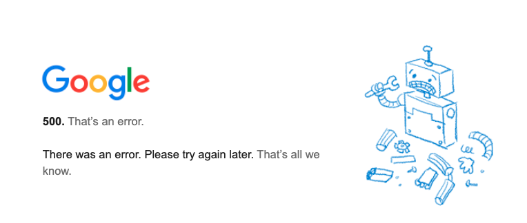 Quand tous les trafics managers font leur bilan de la rentrée le 1er octobre... ça donne ça... #googleadsdown  Mais heureusement les annonces continuent de tourner... et les leads de pleuvoir sur les landing pages #landingpage
