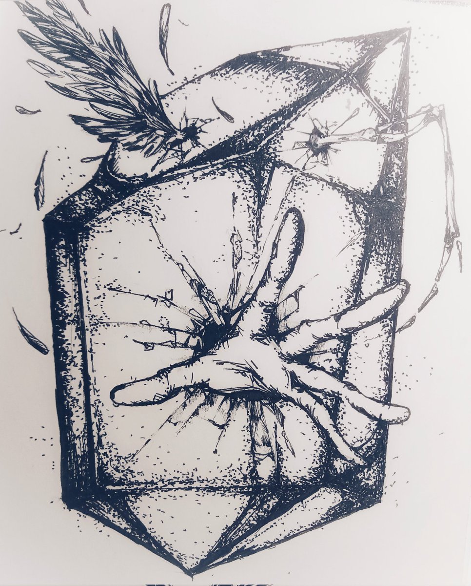 ElZofi's tweet photo. Inktober 2021
Day 1: Crystal
Inspired by the saying "I saw the angel in the marble and carved until I set him free." -Michaelangelo

#inktober2021 #inktober https://t.co/EQFVSvJU2Z