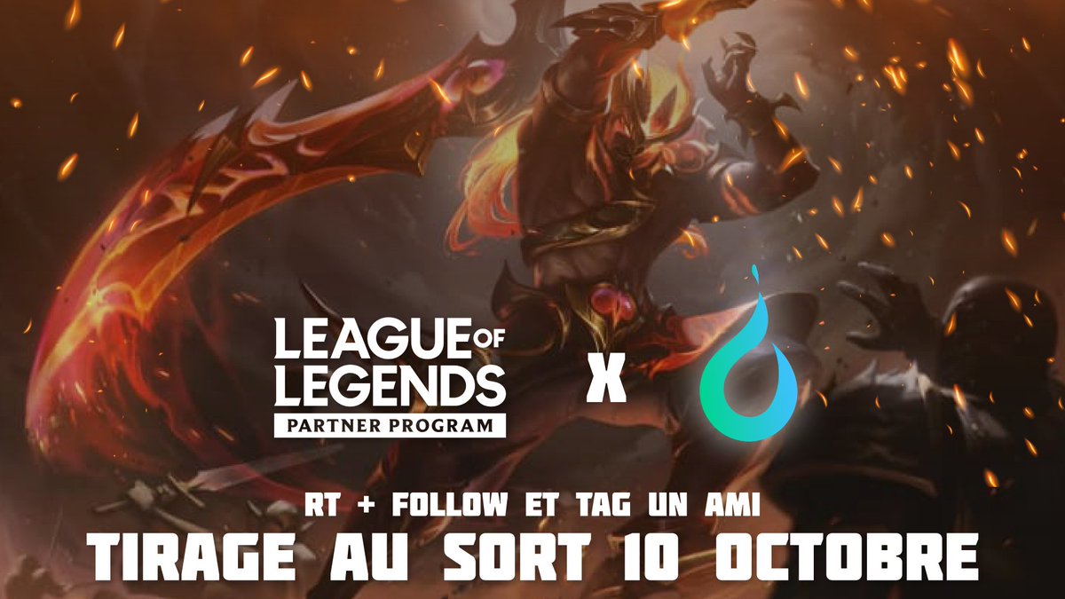 i_reaz's tweet photo. 🎁Yo la mif grâce au #LeaguePartner, je vous fais gagner 4 skins Nightbringer Tryndamere + chroma exclu

Pour participer :

RT ce tweet
Follow @i_reaz
Tag un(e) ami(e)

▶️Follow moi sur twitch : https://t.co/mevpK3aiS8

🍀T.A.S 10.10.21 https://t.co/AJ5UVcAOvk