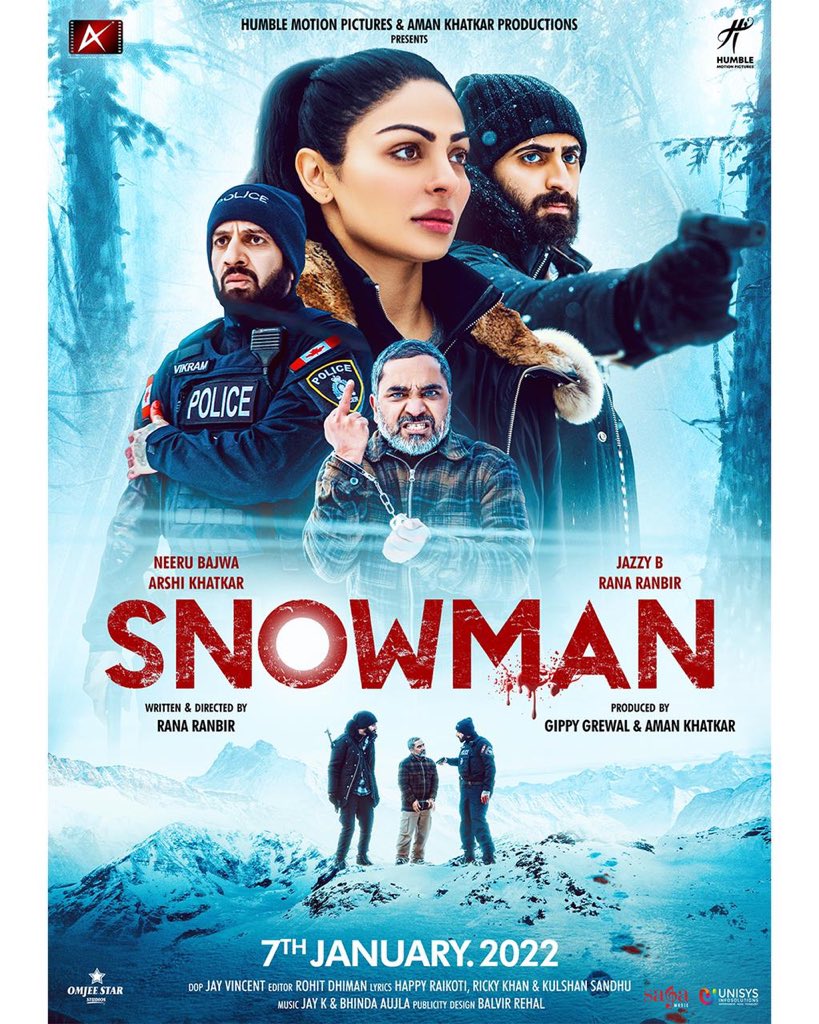ਬਰਫ ਮੌਤ ਦੇ ਕੱਪੜੇ ਪਾਈ ਫਿਰਦੀ ਹੈ |
#Snowman In Cinema’s 7th January 2022 👍
<a href="/gippygrewal/">Gippy Grewal</a> <a href="/neerubajwa/">Neeru Bajwa</a> <a href="/jazzyb/">Jazzy B</a> @officialranaranbir <a href="/arshikhatkar/">Arshi Khatkar</a> @humblemotionpictures <a href="/_snowman_film/">SnowMan</a>  @jaymvincent